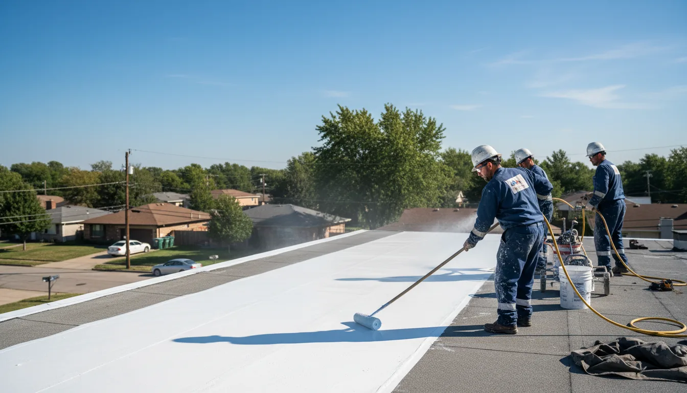Commercial roof coating in Homer Glen, IL near me